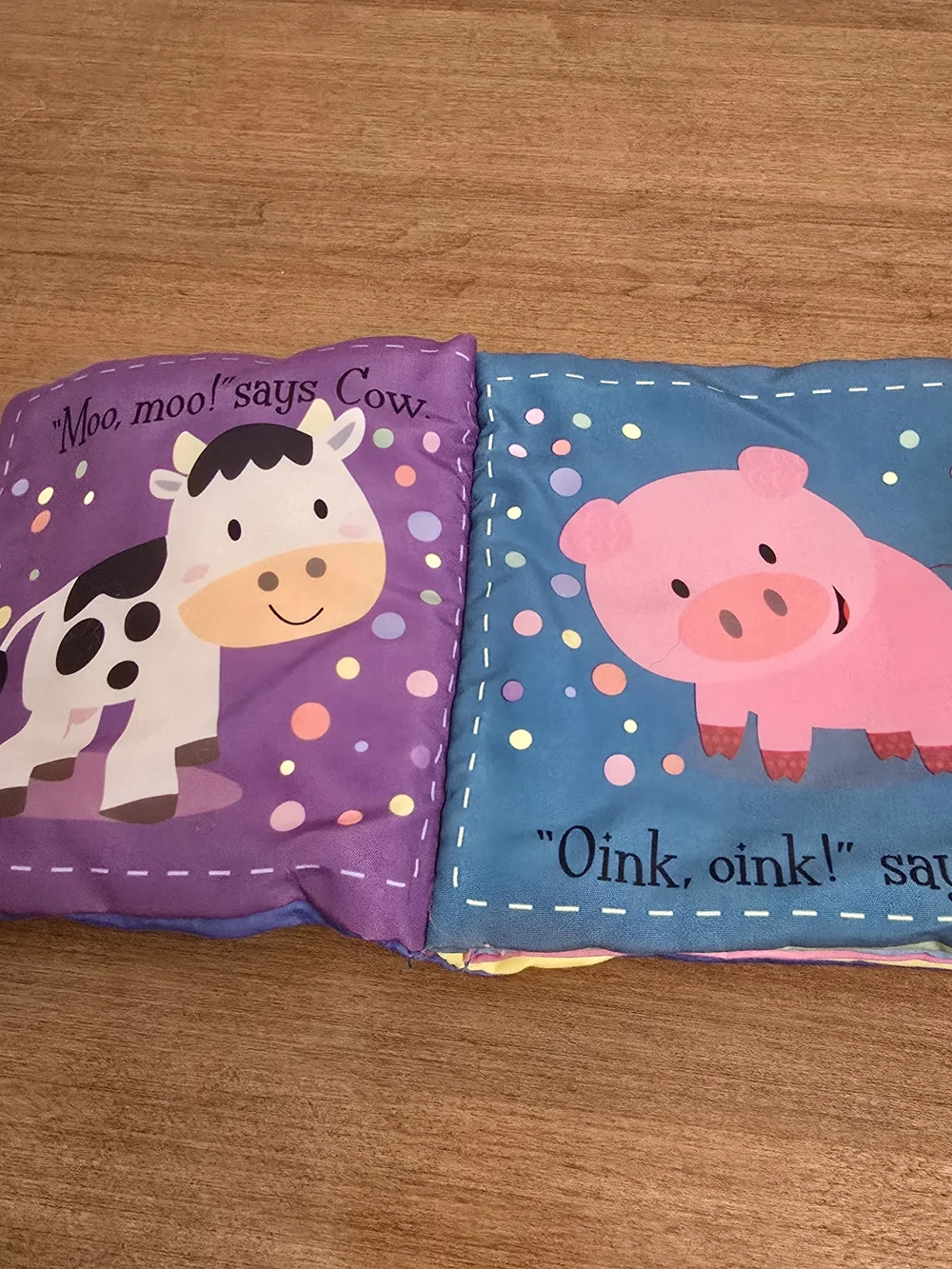 Othr Hello, Baby! Soft Activity Cloth Book - Blue, Yellow, Pink, Purple, Green
